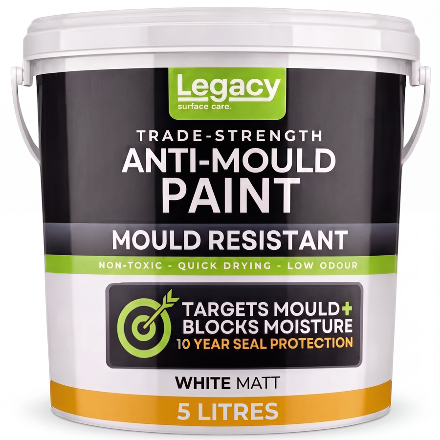 Legacy Anti-Mould Paint tin, 5 litre, brilliant white matt finish